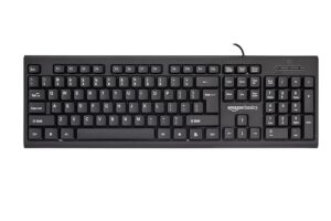 amazon basics Wired Multimedia Keyboard with 107 Keys,