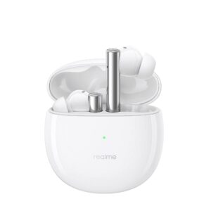 realme Buds Air 2 True Wireless in Ear Earbuds with Mic, Active Noise Cancellation (ANC), Super Low Latency Gaming Mode, Smart Wear Detection, Fast Charging & Up to 25Hrs Playtime WHITE