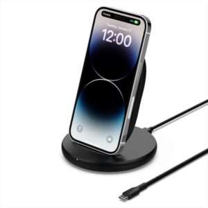 Belkin BoostCharge Wireless Charging Stand 15W (Qi Fast Wireless Charger for iPhone SE, 11, 11 Pro, 11 Pro Max, Galaxy S20, S20+, S20 Ultra, Pixel 4, 4XL, more)