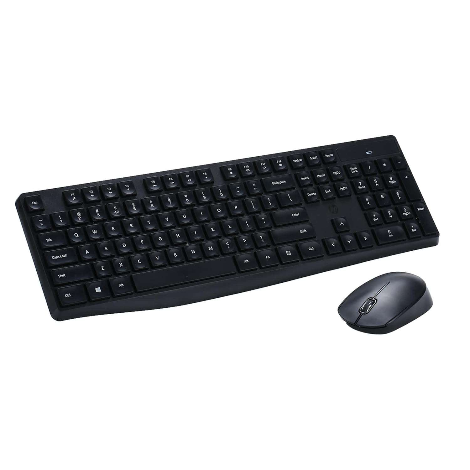 HP CS10 Wireless Keyboard Mouse Combo/2.4 GHz Wireless Connection/Ergonomic Design/Energy and Electricity Saving/Plug and Play, Intelligent Dormancy/Drop Key Cap/ 1600 dpi/Black (7YA13PA)