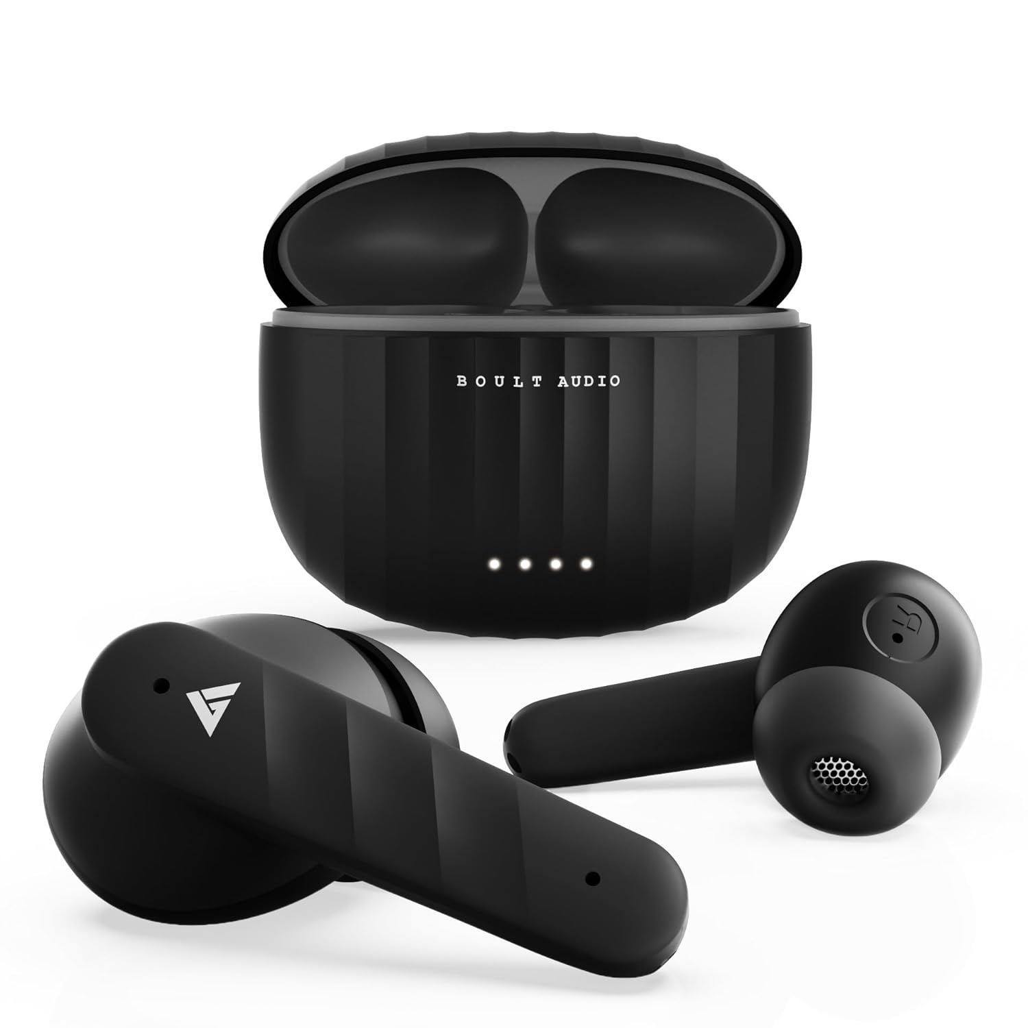 Boult Audio X45 Truly Wireless in Ear Earbuds with 40H Playtime, 45ms Low Latency Gaming, 4 Clear Calling ENC Mic, 13mm Drivers, Type C Fast Charging, Bluetooth 5.3 Ear Buds TWS, IPX5 Earpods BLACK