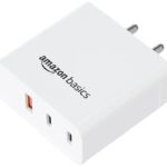 Amazon Basics High Power 65W Mobile/Laptop Charger Dual Port Output with Type-C Charging Cable (Black)