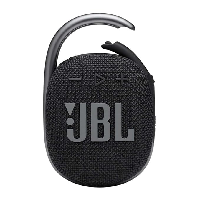 JBL Clip 4, Wireless Ultra Portable Bluetooth Speaker, JBL Pro Sound, Integrated Carabiner, Vibrant Colors with Rugged Fabric Design, Dust & Waterproof, Type C