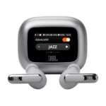 JBL New Launch Live Beam 3,Hi-Res Audio True ANC TWS,in Ear Smart Case with Touch Display,48H Playtime,Wireless Charging,6 Mic,Multipoint Connection,Ip55 Proof,Headphones App,Personi-Fi 3.0 silver