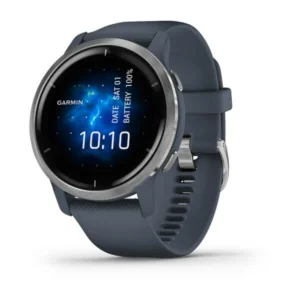 GARMIN Venu 2, GPS Smartwatch, AMOLED Display, Upto 11 Days Battery, SPO2 & Music Smartwatch (Blue Strap, M)