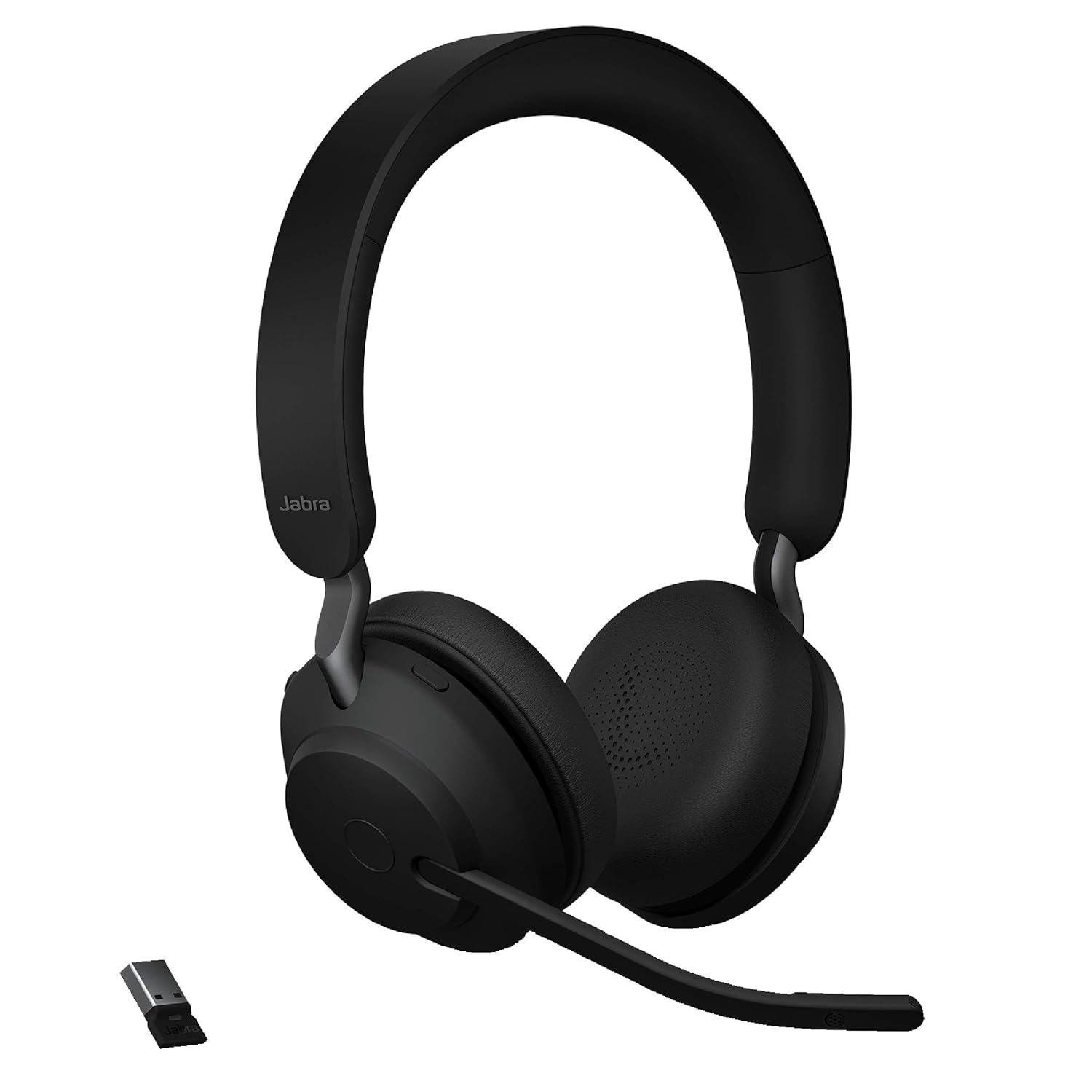 Jabra Evolve2 65 Link380a MS Bluetooth Wireless On Ear Headphone with Mic (Black)