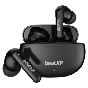 beatXP Tune XPods Bluetooth True Wireless in Ear Buds with 50H Playtime, Quad Mic ENC Tech, Low Latency, Type C Earphone with 10mm Drivers, IPX5 Water Resistance, BT 5.3, Touch Control BLACK