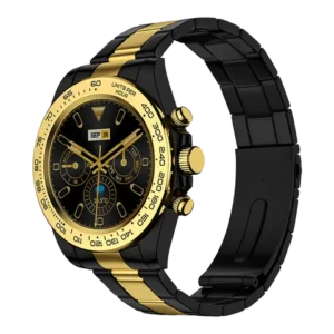 Fire-Boltt Blizzard Smartwatch with Bluetooth Calling (32.5mm HD Display, IP67 Water Resistant, Gold Black Strap)