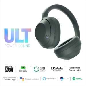 Sony New Launch ULT Wear Wireless Bluetooth Over Ear Headphones(Wh-Ult900N) with Massive Bass,Active Noise Cancelling,Battery 50Hrs(W/O Nc)&30Hrs(Nc),10Min Charge=5Hrs Playback,360 Ra,Fast Pair