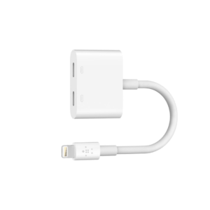 Belkin Lightning Audio + Charge Rockstar, iPhone Lightning Audio Adapter/iPhone Charging Adapter for iPhone Xs, XS Max, XR, X, 8/8 Plus Series